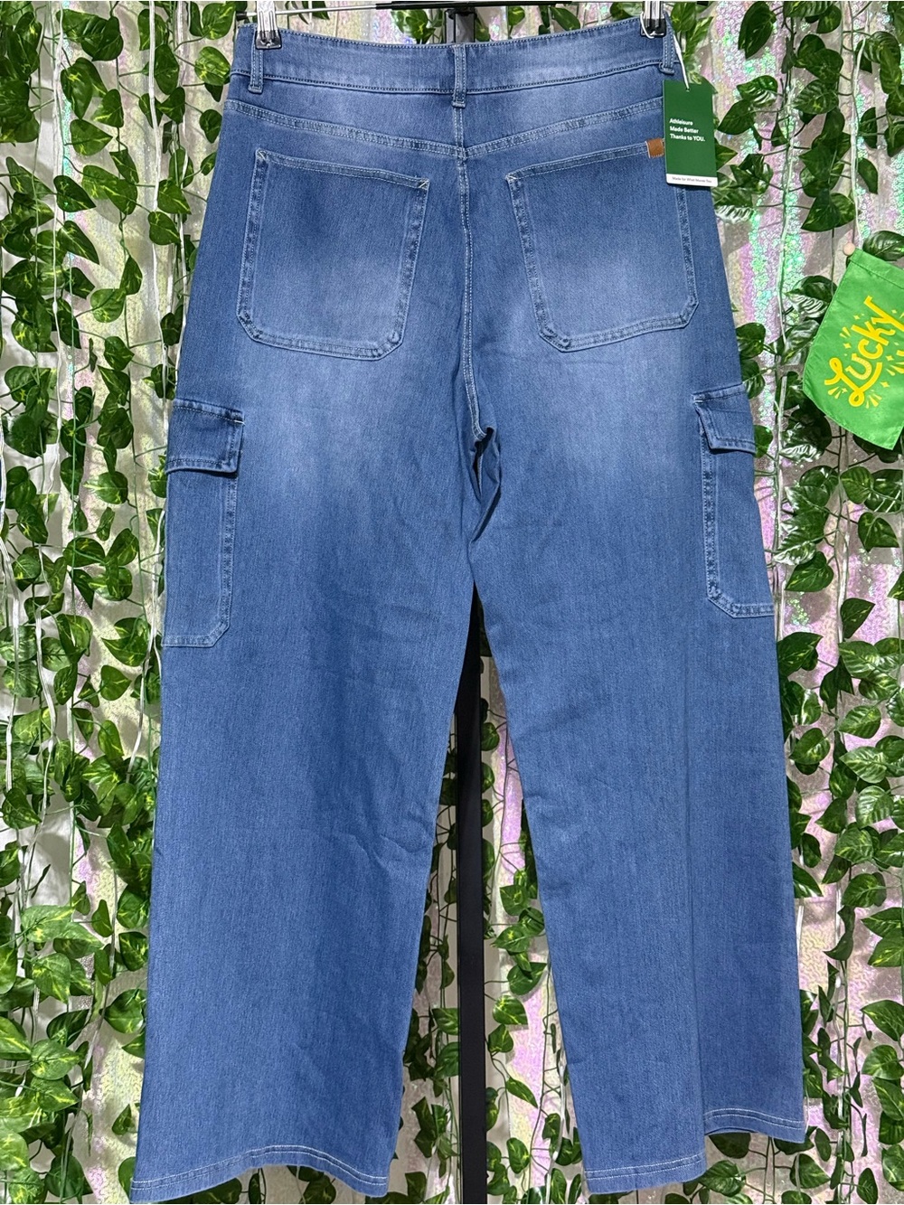 Halara Flex™ Low Rise Pockets Casual Baggy Wide Leg Cargo Jeans Medium - Picture 5 of 6
